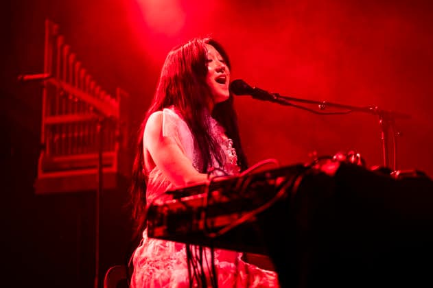 Concert by Hinako Omori in Berlin Concert by Hinako Omori on 22 01 2026 at the sold out Huxleys Neue Welt in Berlin She played in the supporting program of Anna von Hausswolff , Berlin Berlin Germany Neukölln