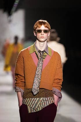 Dries Van Noten - Runway - Paris Fashion Week - Menswear Fall Winter 2026-2027 Models present creations by Dries Van Noten for the Menswear Ready-to-wear Fall-Winter 2026 2027 collection as part of the Men Paris Fashion Week in Paris on January 22, 2026. Photo by Alexis Jumeau ABACAPRESS.COM Paris France  Copyright: xJumeauxAlexis ABACAx