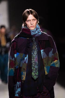 Dries Van Noten - Runway - Paris Fashion Week - Menswear Fall Winter 2026-2027 Models present creations by Dries Van Noten for the Menswear Ready-to-wear Fall-Winter 2026 2027 collection as part of the Men Paris Fashion Week in Paris on January 22, 2026. Photo by Alexis Jumeau ABACAPRESS.COM Paris France  Copyright: xJumeauxAlexis ABACAx