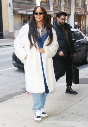 NEW YORK, NY - JANUARY 22: La La Anthony seen exiting Talk Show, Sherri on January 22, 2026 in New York City. Copyright: xRWx