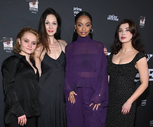 ˜The Gray House™ Los Angeles Premiere Ella Schrey-Yeats, Hannah James, Amethyst Davis and Catherine Hannay arriving to ˜The Gray House™ Los Angeles Premiere at Sherry Lansing Theatre on January 22, 2025 in Hollywood, CA. Hollywood Sherry Lansing Theatre California USA Copyright: xLISAxOConnor AFF-USA.comx