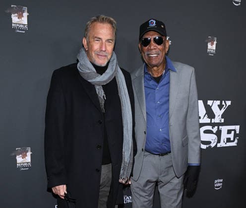 ˜The Gray House™ Los Angeles Premiere Kevin Costner and Morgan Freeman arriving to ˜The Gray House™ Los Angeles Premiere at Sherry Lansing Theatre on January 22, 2025 in Hollywood, CA. Hollywood Sherry Lansing Theatre California USA Copyright: xLISAxOConnor AFF-USA.comx