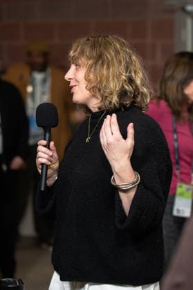 January 22, 2026, Park City, Utah, USA: Sundance Film Festival 2026: Editor Chloe Lambourne, of The Disciple, answers questionsahead of the film s premiere. Park City USA - ZUMAi207 20260122_zsp_i207_040 Copyright: xAbramxImanx