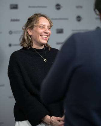 January 22, 2026, Park City, Utah, USA: Sundance Film Festival 2026: Editor Chloe Lambourne, of The Disciple, answers questionsahead of the film s premiere. Park City USA - ZUMAi207 20260122_zsp_i207_044 Copyright: xAbramxImanx