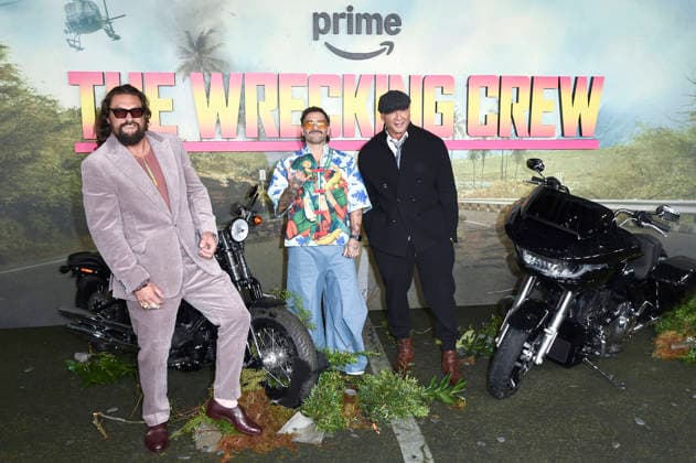 Jason Momoa, Angel Manuel Soto and Dave Bautista at the special screening of the Amazon Prime Video film The Wrecking Crew at Cineworld Leicester Square London, 22 01 2026 Foto:xS.xVasx xFuturexImagex wrecking_6124