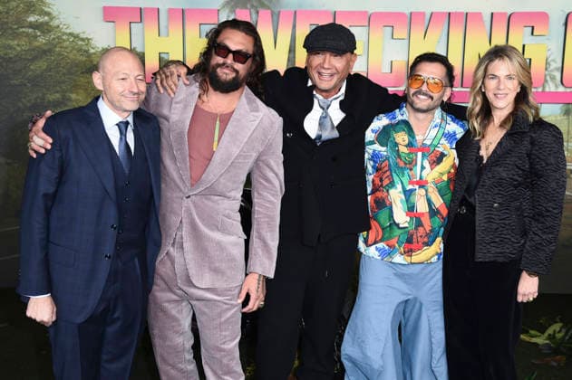 Jeff Fierson, Jason Momoa, Dave Bautista, Angel Manuel Soto and Lynn Harris at the special screening of the Amazon Prime Video film The Wrecking Crew at Cineworld Leicester Square London, 22 01 2026 Foto:xS.xVasx xFuturexImagex wrecking_6130