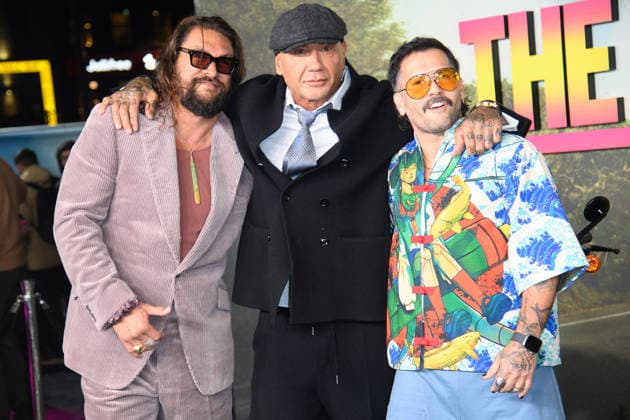 The Wrecking Crew UK Special Screening Arrivals at Cineworld, Leicester Square, London, UK (L-R) - Jason Momoa, Dave Bautista and Angel Manuel Soto attends the UK Special Screening of The Wrecking Crew at Cineworld, Leicester Square, London, England, UK on Thursday 22 January, 2026., Credit:Justin Ng Avalon UK, England, London, Cineworld, Leicester Square Copyright: xJustinxNgx xAvalonx 1068483174