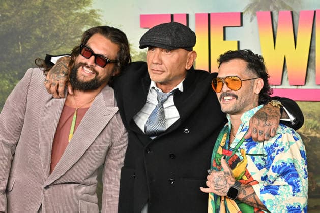 Jason Momoa, Dave Bautista and Angel Manuel Soto attends The Wrecking Crew - UK Special Screening at Cineworld Leicester Square in London, England. UK. Thursday 22nd January 2026 Copyright: xJamesxWarrenx _PKKIU~W