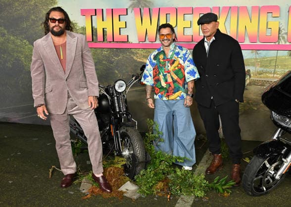 Jason Momoa, Dave Bautista and Angel Manuel Soto attends The Wrecking Crew - UK Special Screening at Cineworld Leicester Square in London, England. UK. Thursday 22nd January 2026 Copyright: xJamesxWarrenx _PKKIU~X