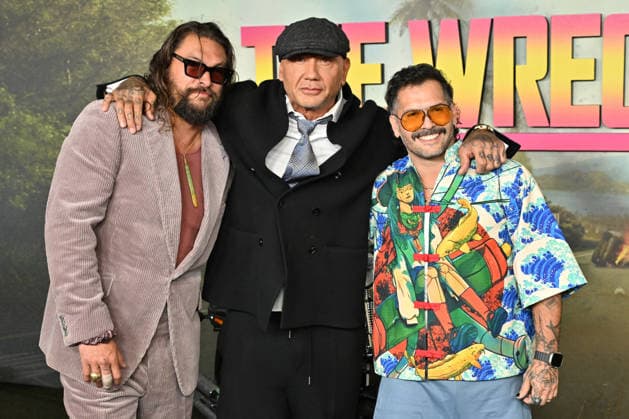 Jason Momoa, Dave Bautista and Angel Manuel Soto attends The Wrecking Crew - UK Special Screening at Cineworld Leicester Square in London, England. UK. Thursday 22nd January 2026 Copyright: xJamesxWarrenx _PKKIU~Y