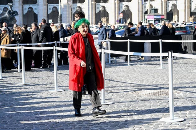 Rome, Death of Valentino Garavani - Funeral in the Basilica of Santa Maria degli Angeli e dei Martiri - In the photo: Mariella Milani  Copyright: xMaurizioxD Avanzox xipa-agency.netx xD AngeloxD AvanzoxLandix IPA_Agency_IPA70448323