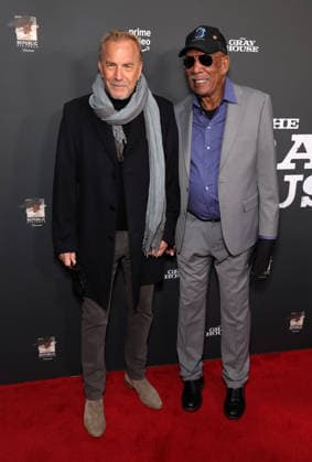 23 January 2026 Los Angeles, California Kevin Costner, Morgan Freeman The Los Angeles Screening Of Amazon Prime Video s The Gray House held at The Sherry Lansing Theatre Paramount Pictures Studio Lotl in Los Angeles Photo Credit AdMedia 452448 2026 01 23 CA Los Angeles United States  Copyright: xAdMediax STAR_452448_001