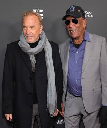 23 January 2026 Los Angeles, California Kevin Costner, Morgan Freeman The Los Angeles Screening Of Amazon Prime Video s The Gray House held at The Sherry Lansing Theatre Paramount Pictures Studio Lotl in Los Angeles Photo Credit AdMedia 452448 2026 01 23 CA Los Angeles United States  Copyright: xAdMediax STAR_452448_075