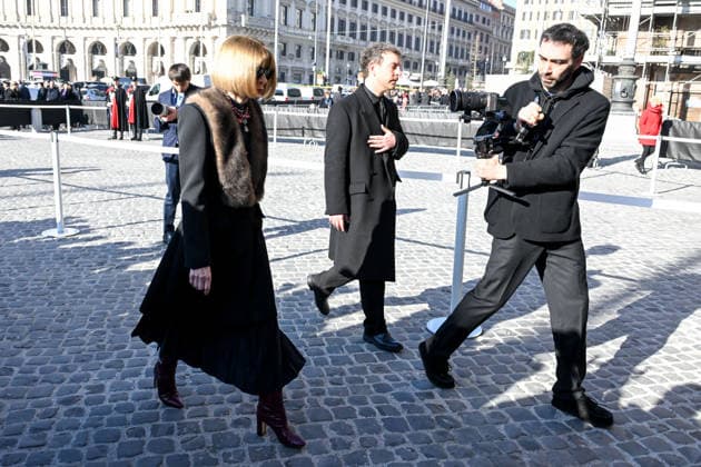Rome, Death of Valentino Garavani - Funeral in the Basilica of Santa Maria degli Angeli e dei Martiri - Pictured: Anna Wintour  Copyright: xMaurizioxD Avanzox xipa-agency.netx xD AngeloxD AvanzoxLandix IPA_Agency_IPA70450005