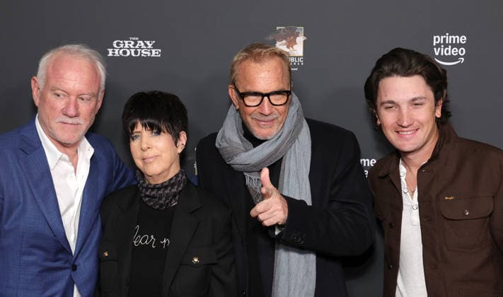 Los Angeles Screening Of Amazon Prime Video s The Gray House 22 January 2026 . Los Angeles, California John Debney, Diane Warren, Kevin Costner, Drake Milligan At the Los Angeles Screening Of Amazon Prime Video s The Gray House held at Sherry Lansing Theatre Paramount Pictures Studio Lot in Los Angeles., Credit:Sadou Faye Avalon United States, CA, Los Angeles, Sherry Lansing Theatre Paramount Pictures Studio Lot  Copyright: xSadouxFayex xAvalonx 1068557067