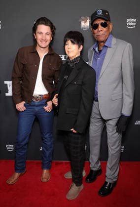 Los Angeles Screening Of Amazon Prime Video s The Gray House 22 January 2026 . Los Angeles, California Drake Milligan, Diane Warren, Morgan Freeman At the Los Angeles Screening Of Amazon Prime Video s The Gray House held at Sherry Lansing Theatre Paramount Pictures Studio Lot in Los Angeles., Credit:Sadou Faye Avalon United States, CA, Los Angeles, Sherry Lansing Theatre Paramount Pictures Studio Lot  Copyright: xSadouxFayex xAvalonx 1068557339