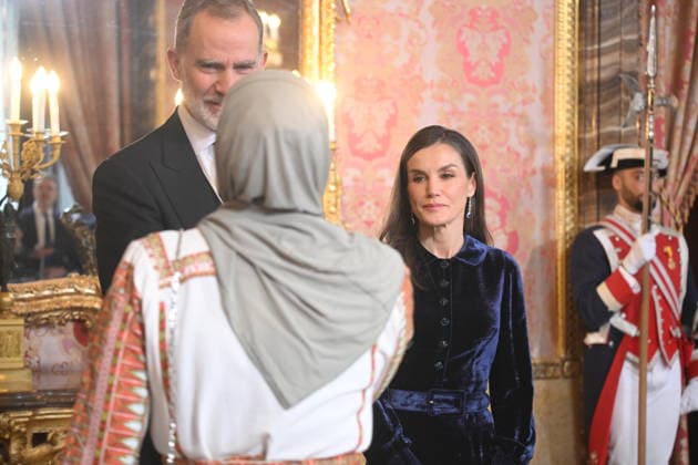 The King and Queen receive the Diplomatic Corps accredited in Spain King Felipe and Queen Letizia during the annual reception for the Diplomatic Corps accredited in Spain on the occasion of the new year, at the Royal Palace, on January 23, 2026, in Madrid Spain The Diplomatic Corps of Spain is composed of 126 Embassies resident in our country and almost 800 Consulates, 153 career and more than 600 honorary ones PALACIO REALEZA DIPLOMATIC José Madrid Madrid Madrid Espana  Copyright: xJosÃ xOlivax 7238554