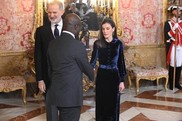 The King and Queen receive the Diplomatic Corps accredited in Spain King Felipe and Queen Letizia during the annual reception for the Diplomatic Corps accredited in Spain on the occasion of the new year, at the Royal Palace, on January 23, 2026, in Madrid Spain The Diplomatic Corps of Spain is composed of 126 Embassies resident in our country and almost 800 Consulates, 153 career and more than 600 honorary ones PALACIO REALEZA DIPLOMATIC José Madrid Madrid Madrid Espana  Copyright: xJosÃ xOlivax 7238571