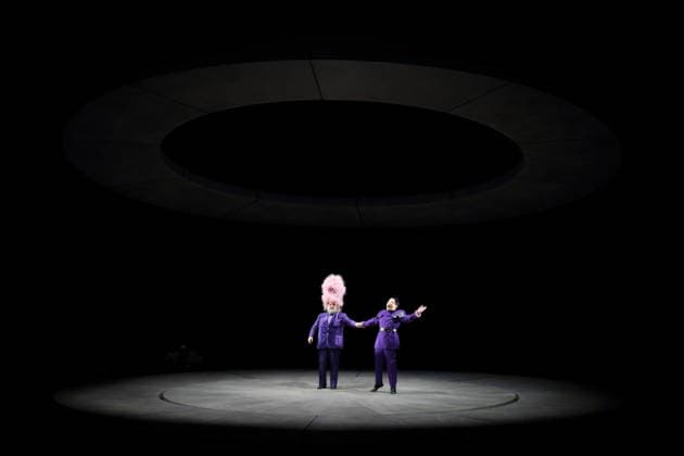 Olafur Sigurdarson as Simone Trovai and Kangyoon Shine Lee as Giovanni , f l , during the photo rehearsal for Violanta at the Deutsche Oper in Berlin, January 22, 2026 Opera in one act by Erich Wolfgang Korngold Musical direction Donald Runnicles Production David Hermann Stage Jo Schramm Costumes Sybille Wallum Premiere is on January 25, 2026 Deut