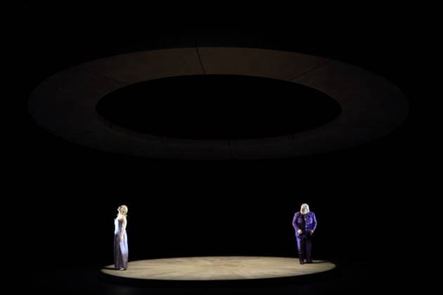 Laura Wilde as Violanta and Olafur Sigurdarson as Simone Trovai during the photo rehearsal for Violanta at the Deutsche Oper in Berlin, January 22, 2026 Opera in one act by Erich Wolfgang Korngold Musical direction Donald Runnicles Production David Hermann Stage Jo Schramm Costumes Sybille Wallum Premiere is on January 25, 2026 Deutsche Oper Berlin Violanta