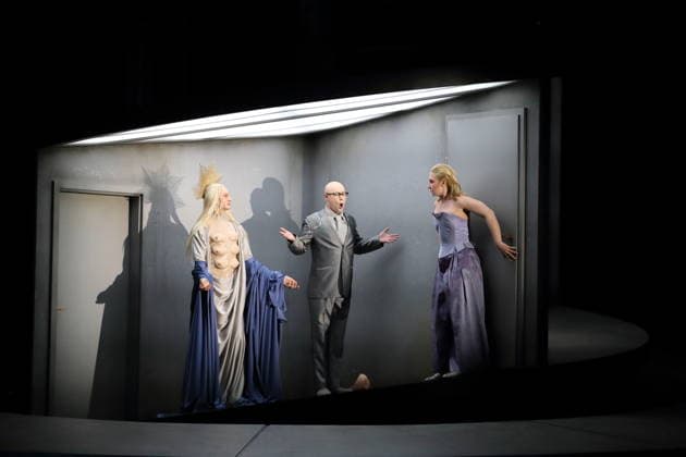 Mihails Culpajevs as Alfonso and Laura Wilde as Violanta during the photo rehearsal for Violanta at the Deutsche Oper in Berlin, January 22, 2026 Opera in one act by Erich Wolfgang Korngold Musical direction Donald Runnicles Production David Hermann Stage Jo Schramm Costumes Sybille Wallum Premiere is on January 25, 2026 Deutsche Oper Berlin Violanta
