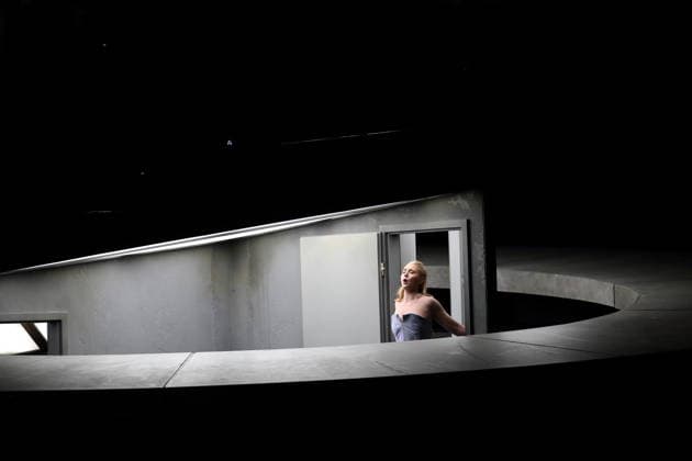 Laura Wilde as Violanta during the photo rehearsal for Violanta at the Deutsche Oper in Berlin, January 22, 2026 Opera in one act by Erich Wolfgang Korngold Musical direction Donald Runnicles Production David Hermann Stage Jo Schramm Costumes Sybille Wallum Premiere is on January 25, 2026 Deutsche Oper Berlin Violanta
