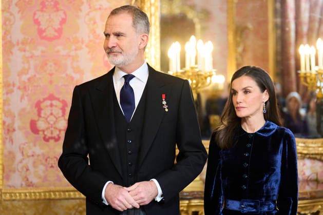 23-01-2026 Madrid Queen Letizia and King Felipe during the Corps Diplomatique New Years reception at the royal palace in Madrid. No Spain Â  Copyright: xPPEx