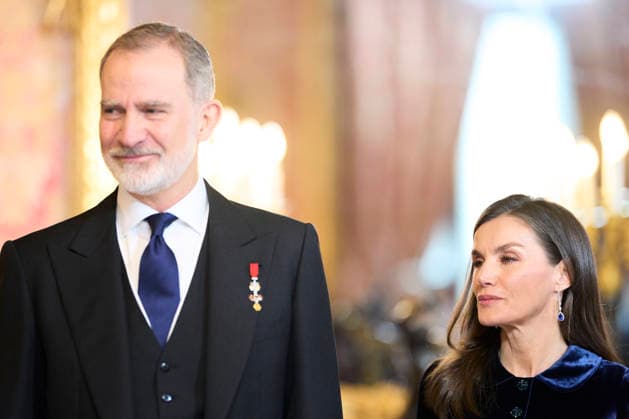 23-01-2026 Madrid Queen Letizia and King Felipe during the Corps Diplomatique New Years reception at the royal palace in Madrid. No Spain Â  Copyright: xPPEx