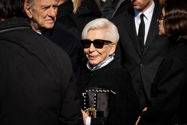 Funeral ceremony for the late Italian fashion designer Valentino Gavarani at Basilica di Santa Maria degli Angeli e dei Martiri in Rome, Italy, on 23 January, 2026. Anna Fendi is seen at the funeral ceremony for the late Italian fashion designer Valentino Gavarani at Basilica di Santa Maria degli Angeli e dei Martiri in Rome, Italy, on 23 January, 2026., Credit:Stefano Costantino TTL Avalon Italy, Rome  Copyright: xStefanoxCostantinoxTTLx xAvalonx 1068595490