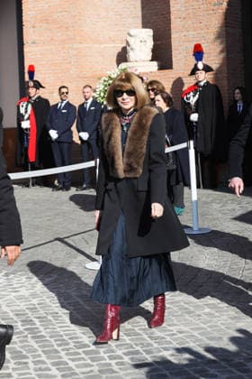 Rome, Death of Valentino Garavani - Funeral in the Basilica of Santa Maria degli Angeli e dei Martiri - exits - In the photo: Anna Wintour,  Copyright: xGiandomenicoxD Angelox xipa-agency.netx xD AngeloxD AvanzoxLandix IPA_Agency_IPA70455298