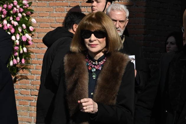 January 23, 2026, Roma, ITALIA: Anna Wintour al termine del funerale di Valentino Garavani alla Basilica degli Angeli e dei Martiri a Roma, 23 gennaio 2026..ANSA MAURIZIO BRAMBATTI.---.Anna Wintour at the end of Valentino Garavani s funeral at the Basilica of the Angels and the Martyrs in Rome, January 23, 2026..ANSA MAURIZIO BRAMBATTI Roma ITALIA  - ZUMAa110 20260123_zaf_a110_078 Copyright: xMaurizioxBrambattix