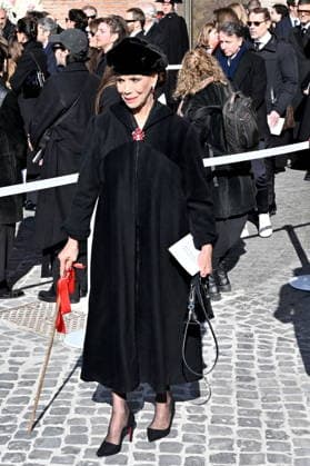 Valentino Garavani s Funeral Basilica of Santa Maria degli Angel, funeral of fashion designer Valentino Garavani. The coffin leaves the church at the end of the religious service. Pictured: Marisela Federici. . Rome, Italy 23 january 2026, Credit:Maria Laura Antonelli Avalon Italy, Rome  Copyright: xMariaxLauraxAntonellix xAvalonx 1068599966