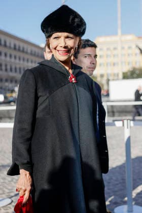 Valentino Funeral Arrivals - Rome Marisela Federici attends the fashion designer Valentino’s funeral, held at the Basilique Santa Maria degli Angeli, on January 23, 2026 in Rome, Italy. Photo by Marco Piovanotto Abacapress.com Rome Italy  Copyright: xPiovanottoxMarco ABACAx