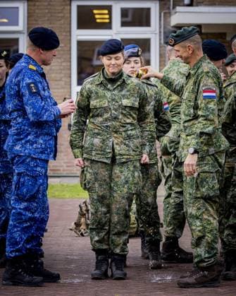 Princess Amalia promoted to corporal, Ermelo, The Netherlands Princess Amalia has completed General Military Training (AMO) and has been promoted to corporal. The AMO is part of the program she is following at Defensity College. Now that she has completed the AMO, the Princess of Orange will wear a military uniform when working for the Ministry of Defence. She will continue her training and is currently working as a student worker at the Defence Staff. Ermelo, January 23, 2026, Defensity College. Photo by Bruno Press ABACAPRESS.COM Ermelo Netherlands  Copyright: xBrunoxPress ABACAx