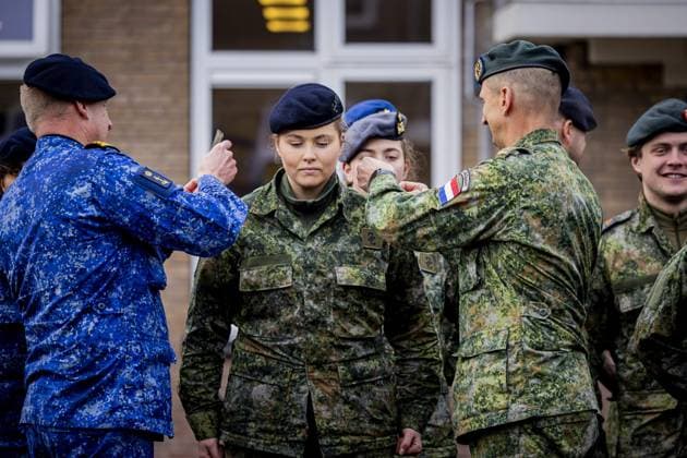 Princess Amalia promoted to corporal, Ermelo, The Netherlands Princess Amalia has completed General Military Training (AMO) and has been promoted to corporal. The AMO is part of the program she is following at Defensity College. Now that she has completed the AMO, the Princess of Orange will wear a military uniform when working for the Ministry of Defence. She will continue her training and is currently working as a student worker at the Defence Staff. Ermelo, January 23, 2026, Defensity College. Photo by Bruno Press ABACAPRESS.COM Ermelo Netherlands  Copyright: xBrunoxPress ABACAx