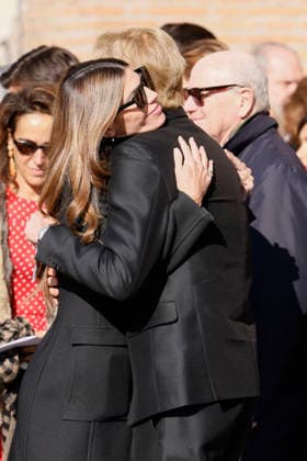 Valentino’s funeral arrivals ROME, ITALY - JANUARY 23: Bianca Brandolini D’Adda, Prince Ernst August of Hanover attend the fashion designer Valentino Garavani’s funeral, held at the Basilique Santa Maria degli Angeli, on January 23, 2026 in Rome, Italy. Photo by Marco Piovanotto Abacapress.com  Copyright: xPiovanottoxMarco ABACAx