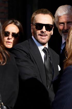 Valentino’s funeral arrivals ROME, ITALY - JANUARY 23: Tom Ford attends the fashion designer Valentino garavani’s funeral, held at the Basilique Santa Maria degli Angeli, on January 23, 2026 in Rome, Italy. Photo by Marco Piovanotto Abacapress.com  Copyright: xPiovanottoxMarco ABACAx