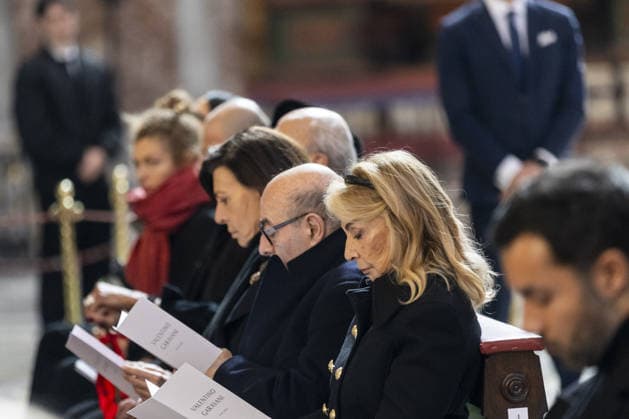 Fashion world bids farewell to legendary designer Valentino in Rome ROME, ITALY - JANUARY 23: (----EDITORIAL USE ONLY - MANDATORY CREDIT - FONDAZIONE VALENTINO GARAVANI E GIANCARLO GIAMMETTI HANDOUT - NO MARKETING NO ADVERTISING CAMPAIGNS - DISTRIBUTED AS A SERVICE TO CLIENTS----) People attend the funeral service of legendary Italian fashion designer Valentino Garavani at the Basilica of Saint Mary of the Angels and Martyrs in Rome, Italy on January 23, 2026. Famous figures from the fashion and entertainment world gathered to pay their last respects. Fondazione Valentino Garavani e Giancarlo Giammetti Handout Anadolu Rome Italy. Editorial use only. Please get in touch for any other usage.  Copyright: x2026xAnadoluxFondazionexValentinoxGaravanixexGiancarloxGiammettix xHandoutx