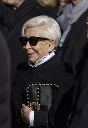 Funeral of the Italian fashion designer Valentino Garavani in Rome ROME, ITALY - JANUARY 23: Anna Fendi during the funeral at Basilica di Santa Maria degli Angeli e dei Martiri on January 23, 2026 in Rome, Italy. Italian fashion designer Valentino Garavani died at 93 years old in Rome on January 19. Prima Barol Anadolu Rome Italy. Editorial use only. Please get in touch for any other usage.  Copyright: x2026xAnadoluxPrimaxBarolx