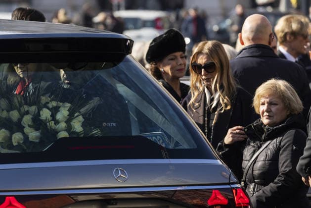 Funeral of the Italian fashion designer Valentino Garavani in Rome ROME, ITALY - JANUARY 23:The coffin leaves the Basilica di Santa Maria degli Angeli e dei Martiri on January 23, 2026 in Rome, Italy. Italian fashion designer Valentino Garavani died at 93 years old in Rome on January 19. Prima Barol Anadolu Rome Italy. Editorial use only. Please get in touch for any other usage.  Copyright: x2026xAnadoluxPrimaxBarolx