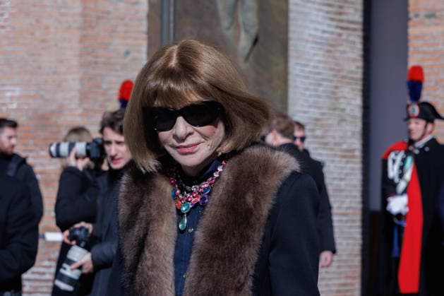 Photo IPP Emanuela Vertolli Publishing Group LiveMedia Rome 23 01 2026 In the photo Anna Wintour attends the Valentino Garavani s funeral on January 23rd , 2026 at Basilica S Maria degli Angeli e dei Martiri, Rome, Italy Italy Photo Press World Copyright