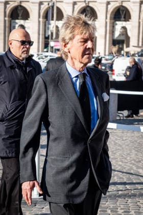 Funeral ceremony for the late Italian fashion designer Valentino Gavarani at Basilica di Santa Maria degli Angeli e dei Martiri in Rome, Italy, on 23 January, 2026. Ernst August of Hannover is seen at the funeral ceremony for the late Italian fashion designer Valentino Gavarani at Basilica di Santa Maria degli Angeli e dei Martiri in Rome, Italy, on 23 January, 2026., Credit:Stefano Costantino TTL Avalon Italy, Rome  Copyright: xStefanoxCostantinoxTTLx xAvalonx 1068654020