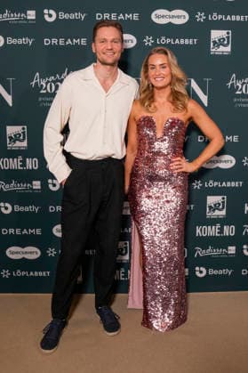 Vixen Awards 2025 Oslo, Norway 20260123 Morten Dalhaug and Andrea Sveinsdottir arrive on the red carpet for the Vixen Awards 2025 at the Radisson Blu Plaza Hotel in Oslo on Friday Photo Fredrik Varfjell NTB Oslo Norway Ylo3ZR8VgVM EDITORIAL USE ONLY Ref ENTYlo3ZR8VgVM jpg  Copyright: xFredrikxVarfjellx xNTBx