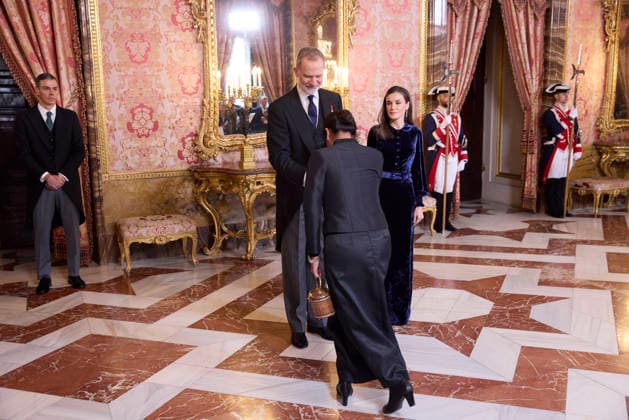 January 23, 2026, Madrid, Madrid, Spain: KING FELIPE VI of Spain, QUEEN LETIZIA of Spain receive the Diplomatic Corps accredited to Spain Madrid Spain - ZUMAc260 20260123_zep_c260_016 Copyright: xMikexChicorrox