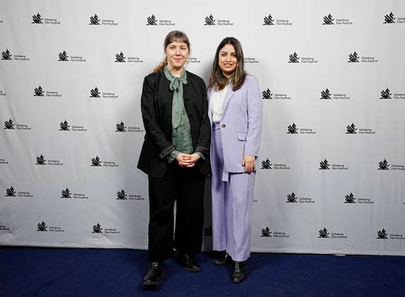 GÖTEBORG, SWEDEN 20260123 Left Party cultural policy spokesperson Vasiliki Tsouplaki and party leader Nooshi Dadgostar V arrive at the opening of the Gothenburg Film Festival at the Draken cinema GÖTEBORG, SWEDEN x9200x  Copyright: xBjörnxLarssonxRosvall TTx GÖTEBORGS FILMFESTIVAL 2026 sowuyt0wgs4