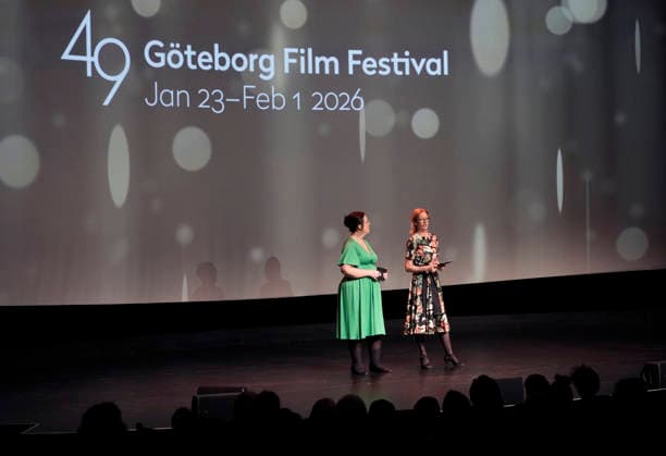 GÖTEBORG, SWEDEN 20260123 Festival CEO Mirja Wester and Festival Artistic Director Pia Lundberg speak at the opening of the Gothenburg Film Festival at Draken Cinema GÖTEBORG SWEDEN x9200x  Copyright: xBjörnxLarssonxRosvall TTx GÖTEBORGS FILMFESTIVAL 2026 xWHSDIylOCY
