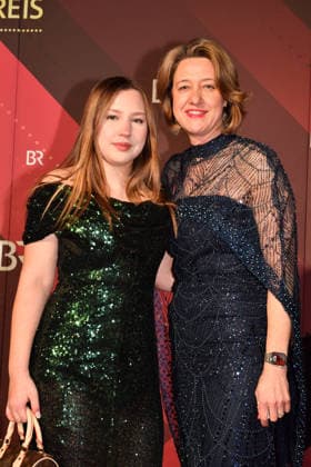 Dr. Anja Weisgerber with companion 47 Bavarian Film Award Prize, Award Prinzregententheater Munich 23 January 2026