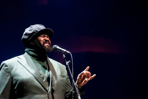 Croatia, Zagreb, 230126. Trg Stjepana Radica. Gregory Porter and the Zagreb Philharmonic Orchestra, as part of the 17th JazzZg festival, held a concert at the Vatroslav Lisinski Concert Hall. In the photo: Gregory Porter. Photo: Darko Tomas CROPIX Copyright: xxDarkoxTomasx porter14-230126