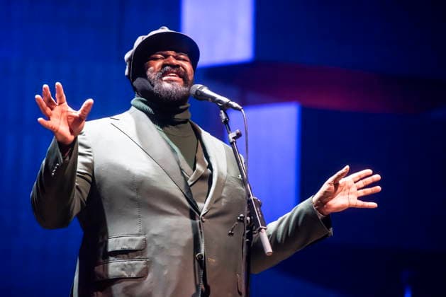 Croatia, Zagreb, 230126. Trg Stjepana Radica. Gregory Porter and the Zagreb Philharmonic Orchestra, as part of the 17th JazzZg festival, held a concert at the Vatroslav Lisinski Concert Hall. In the photo: Gregory Porter. Photo: Darko Tomas CROPIX Copyright: xxDarkoxTomasx porter17-230126