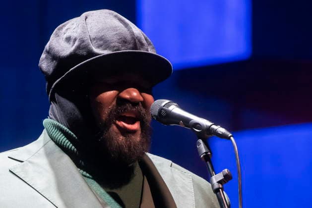 Croatia, Zagreb, 230126. Trg Stjepana Radica. Gregory Porter and the Zagreb Philharmonic Orchestra, as part of the 17th JazzZg festival, held a concert at the Vatroslav Lisinski Concert Hall. In the photo: Gregory Porter. Photo: Darko Tomas CROPIX Copyright: xxDarkoxTomasx porter19-230126